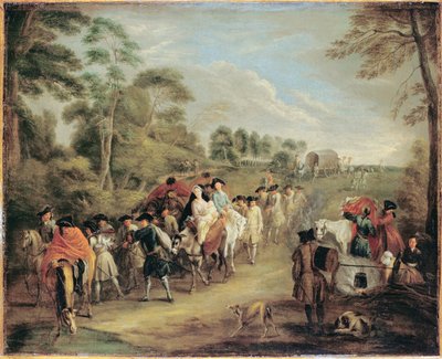 Soldiers on the March by Jean Antoine Watteau